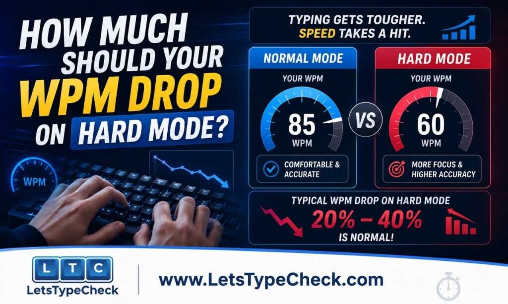 How Much Should Your WPM Drop on Hard Mode