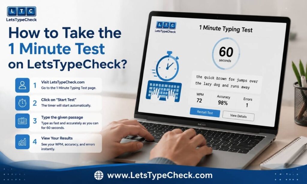 How to Take the 1 Minute Test on LetsTypeCheck