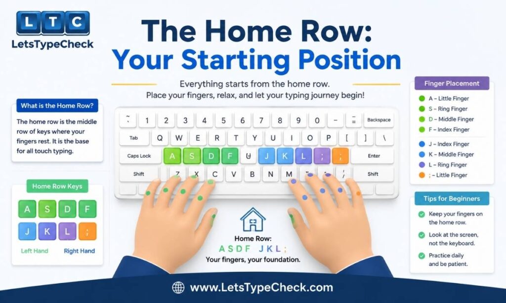 The Home Row Your Starting Position