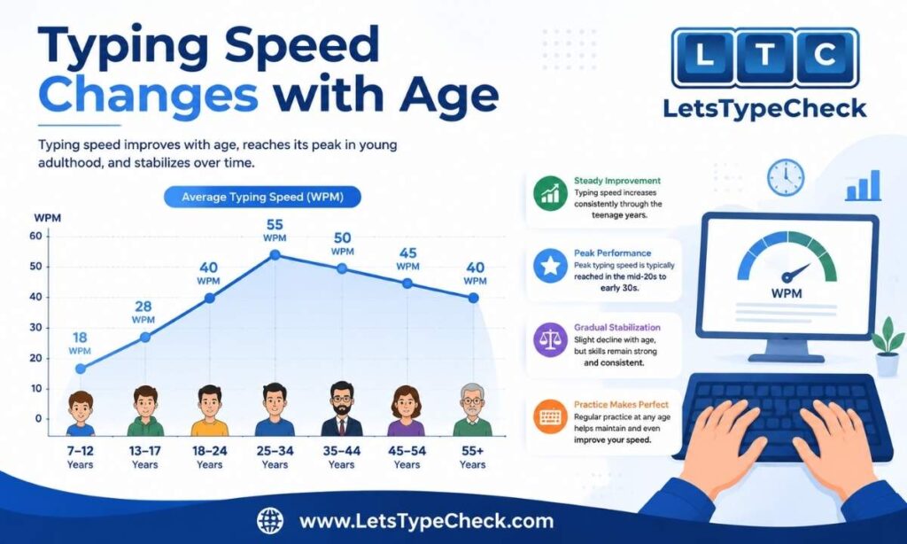 Typing Speed Changes with Age