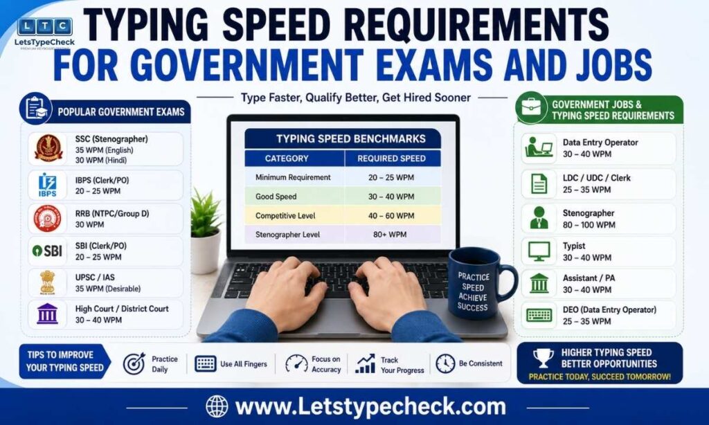 Typing Speed Requirements for Government Exams and Jobs