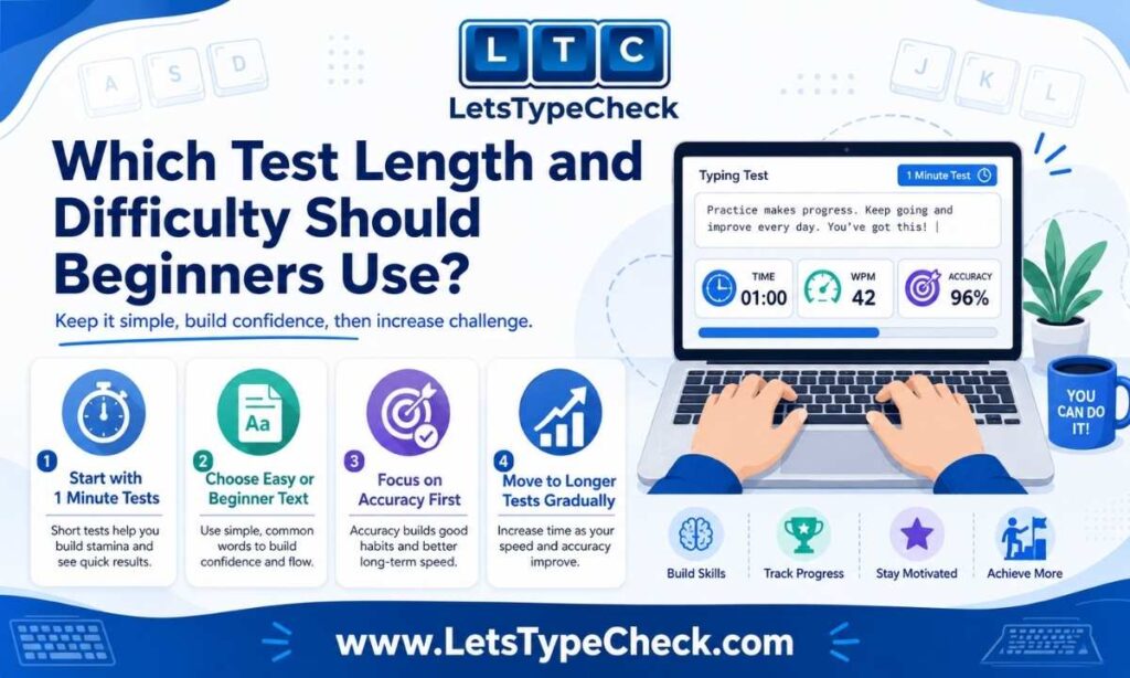 Which Test Length and Difficulty Should Beginners Use