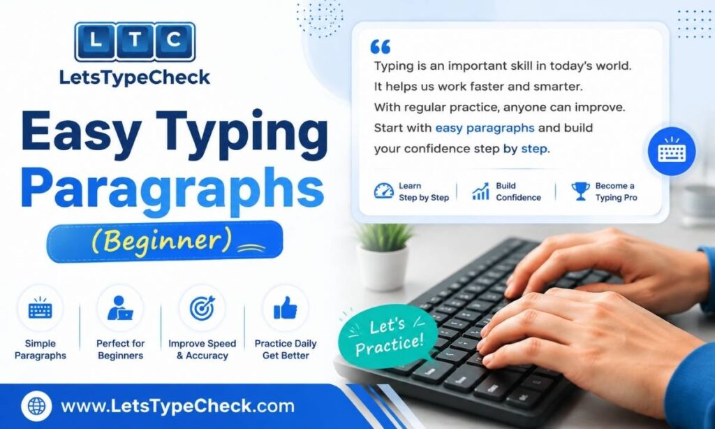 Easy Typing Paragraphs (Beginner)