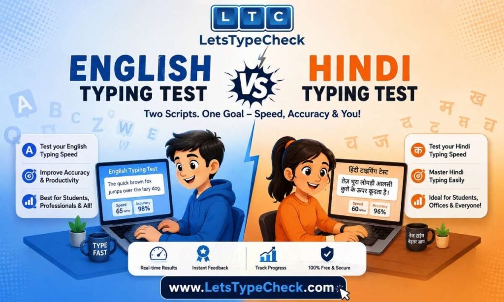 English Typing Test vs Hindi Typing Test
