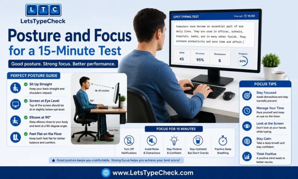 Posture and Focus for a 15-Minute Test