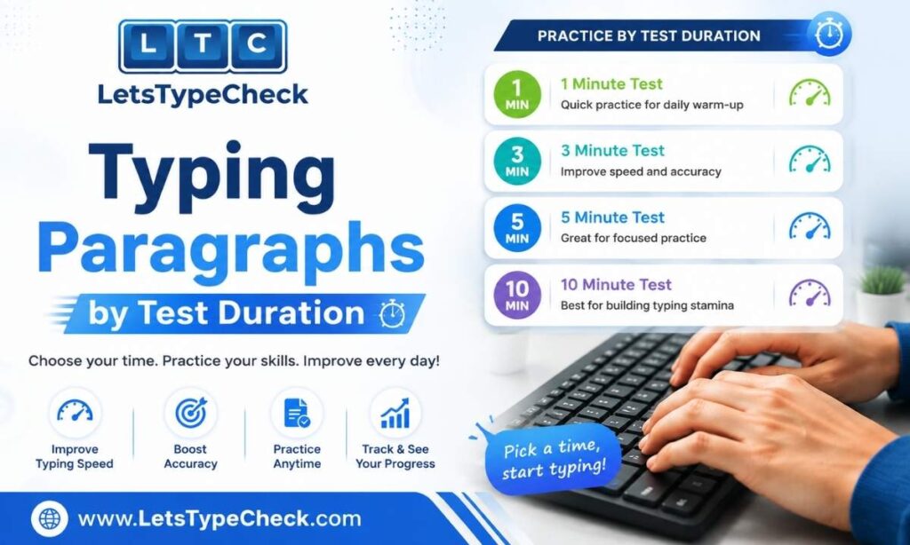 Typing Paragraphs by Test Duration