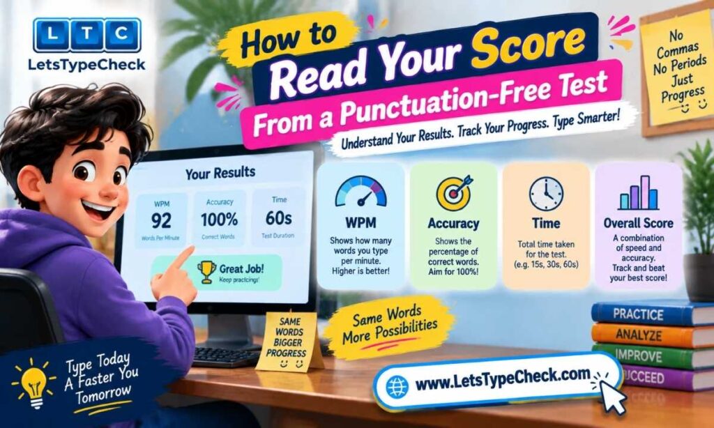 How to Read Your Score From a Punctuation-Free Test